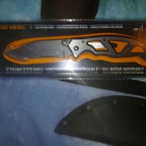 Stainless Steel Folding Knife with Sheath